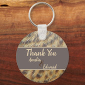 Porte-clés Mariage Merci Poster de animal Plumes Invité (Recto)