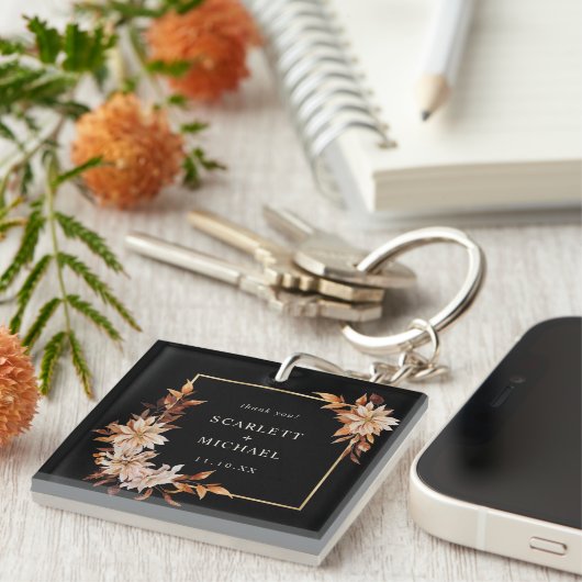 Porte-clés Mariage noir (Devant Droit)