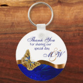 Porte-clés Mariage papillon en faveur fiançailles anniversair (Recto)