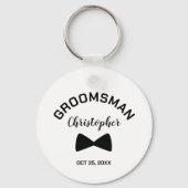 Porte-clés Mariage personnalisé Groomsman moderne (Recto)