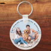 Porte-clés Mariage Personnalisé Moderne Fiançailles Animal Co (Recto)