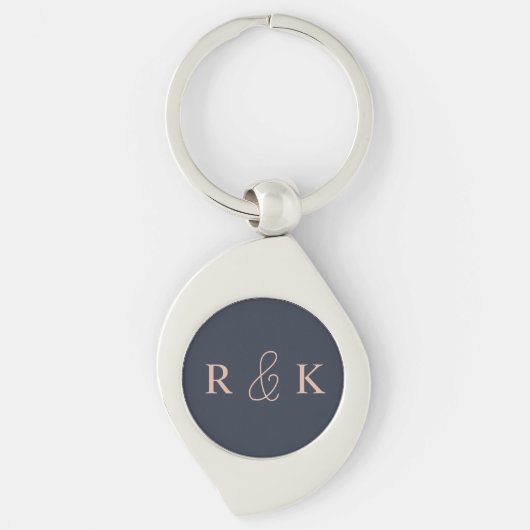 Porte-clés Mariage personnalisé monogrammed (Devant)