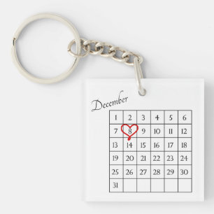 Porte-clés Mariage photo romantique Calendrier Valentine Cade