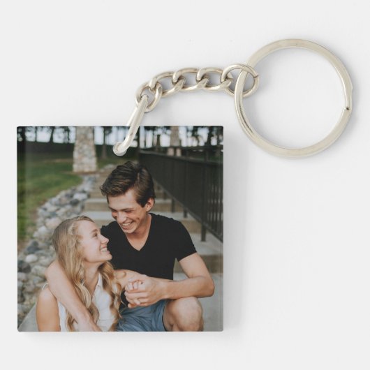 Porte-clés Mariage rose Enregistrer La Date Invitation (Dos)