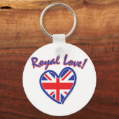 Porte-clés Mariage royal, Royal Love, Union Jack Heart (Recto)