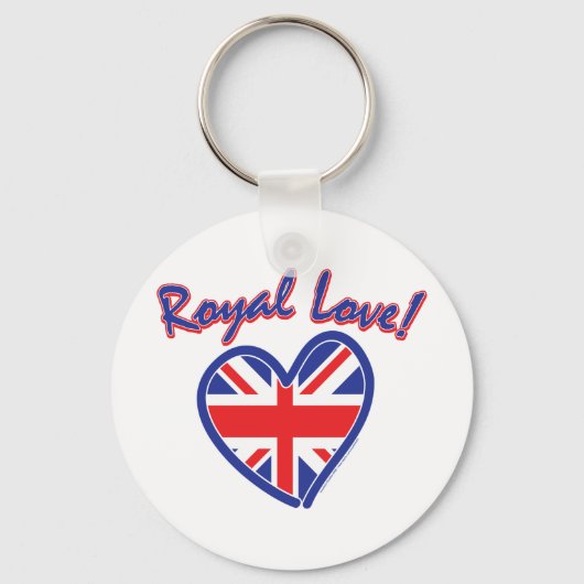 Porte-clés Mariage royal, Royal Love, Union Jack Heart (Recto)