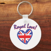 Porte-clés Mariage royal, Royal Love, Union Jack Heart (Recto)