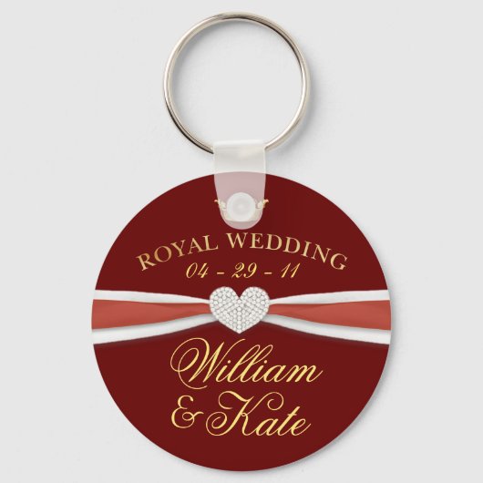 Porte-clés Mariage royal - William & Kate Keepsaké cadeaux (Recto)