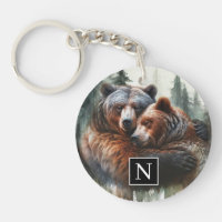 Mariage rustique dans la nature avec des ours à l'