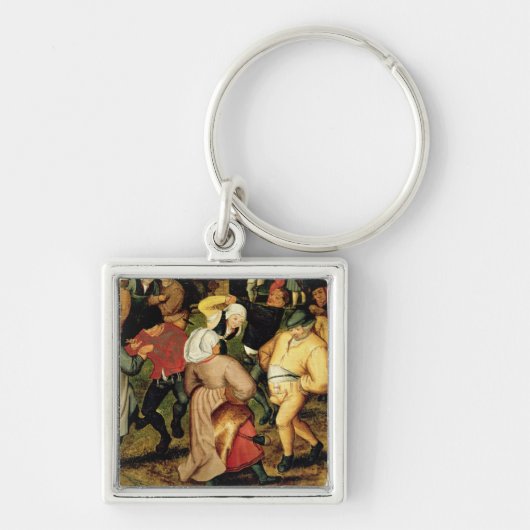 Porte-clés Mariage rustique, détail de la danse de personnes (Devant)
