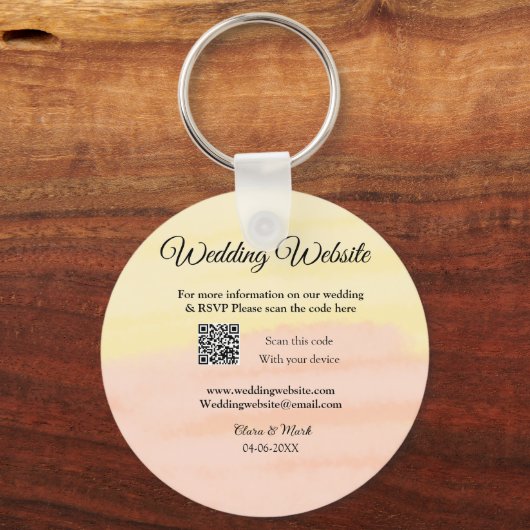 Porte-clés Mariage site web ajouter Q R code scanner ajouter  (Recto)
