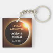 Porte-clés Mariage sur le thème de l'éclipse totalement engag (Dos)