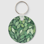 Porte-clés Mariage Whimsical Green Feuille (Verso)