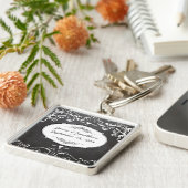 Porte-clés Mariages de typographie sur tableau noir (Côté)