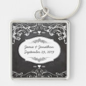 Porte-clés Mariages de typographie sur tableau noir (Devant)