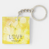 Porte-clés Mariages d'événements de BUTIN de cristaux de (Dos)