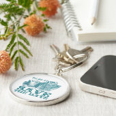 Porte-clés Mariages Vintage Occidentaux Aquamarine (Côté)