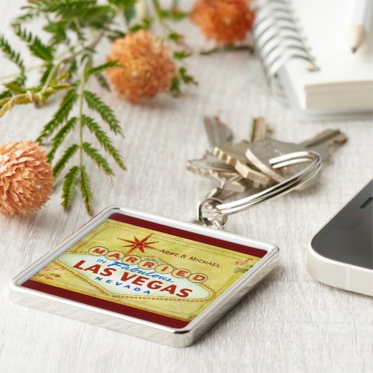 Porte-clés Marié à Las Vegas fabuleux - cru (Côté)