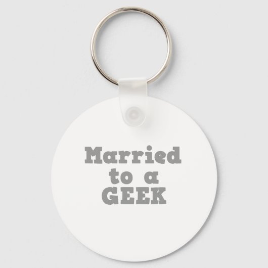 PORTE-CLÉS MARIÉ À UN GEEK (Recto)