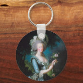 Porte-clés Marie-Antoinette avec la Rose par Elisabeth Lebrun (Recto)
