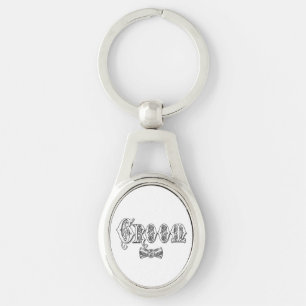 Porte-clés Marié avec nœud papillon blanc et noir type