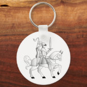 Porte-clés Mariée avec chevalier en armure brillante (Recto)