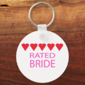 Porte-clés Mariée de cinq coeurs (Recto)