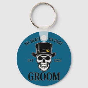 Porte-clés Mariée époux squelette gothique mariage halloween
