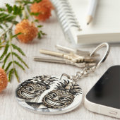 Porte-clés Mariée et fille Aloha Pineapple Tiki Mariage princ (Devant droit)