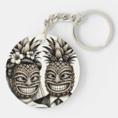 Porte-clés Mariée et fille Aloha Pineapple Tiki Mariage princ (Dos)