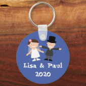 Porte-clés Mariée et salle (Recto)