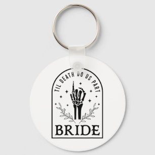 Porte-clés Mariée Groom Skeleton gothique Halloween Fiançaill