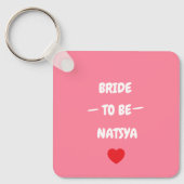 Porte-clés mariée pour être rose mignon (Recto)