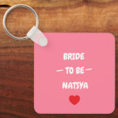 Porte-clés mariée pour être rose mignon (Recto)