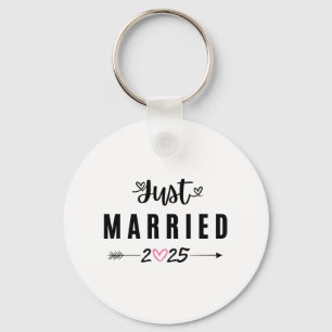 Porte-clés Mariés à peine 2025 Lune de miel Mariage Couple An