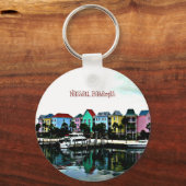 Porte-clés Marina des Bahamas de Nassau (Verso)
