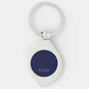 Porte-clés Marine Bleu Couleur Plaque Moderne Nom Propre Call