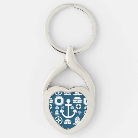 Porte-clés Marine Élément motif de mer (Devant)