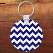 Porte-clés Marine et White Zigzag (Recto)