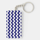 Porte-clés Marine et White Zigzag (Dos)