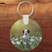 Porte-clés Marionnette dalmate mignonne dans les marguerites (Verso)