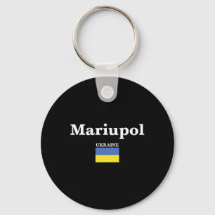 Porte-clés Marioupol Ukraine et le drapeau ukrainien d'Ukrain