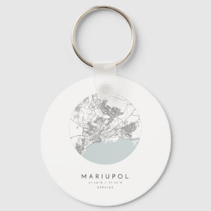 Porte-clés Mariupol Ukraine Coordonnées Carte Ville natale