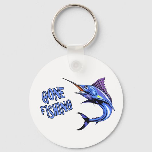 Porte-clés Marlin Bleu Parti Pêcher (Recto)