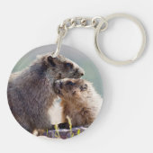 Porte-clés Marmotte mère avec bébé (Dos)