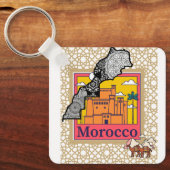 Porte-clés Maroc : La Kasbah et l'Histoire (Recto)