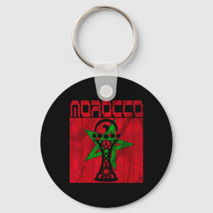 Porte-clés Maroc Vintage, j'aime Maroc Carte Maroc Football