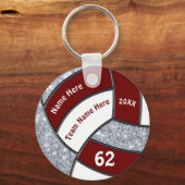 Porte-clés Maroon, Blanc, Porte - clés de volley-ball bon mar (Recto)