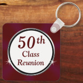 Porte-clés Maroon, Blanc, Souvenirs de la Réunion du 50e lycé (Verso)