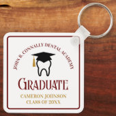Porte-clés Maroon Dental School Custom Graduation Cadeau (Verso)